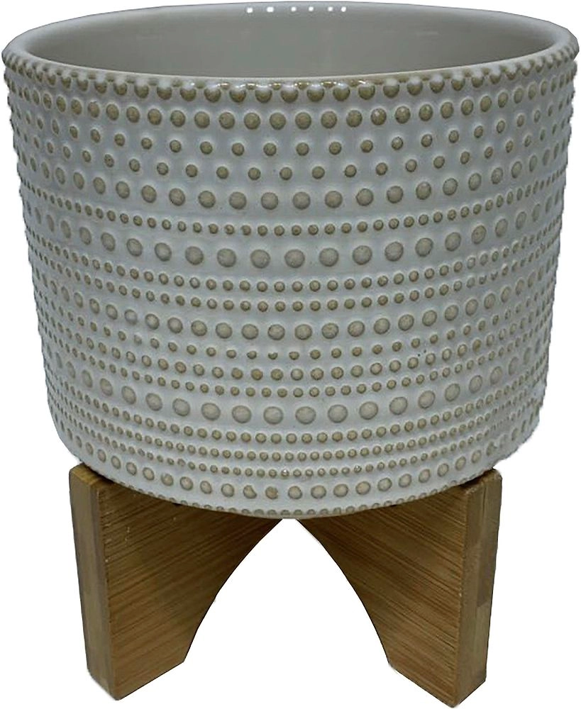 Горшок керамика "Глазурь" бежевый-1 D14 H12