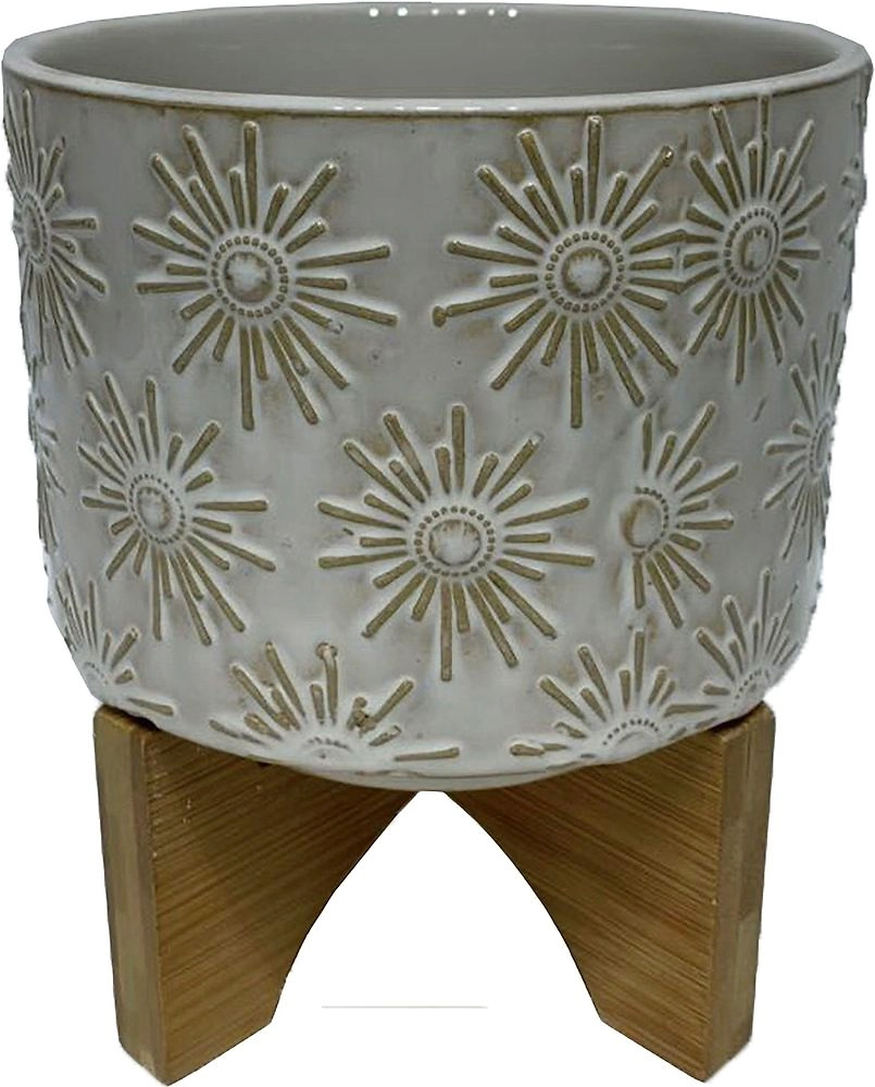 Горшок керамика "Глазурь" бежевый-3 D14 H12