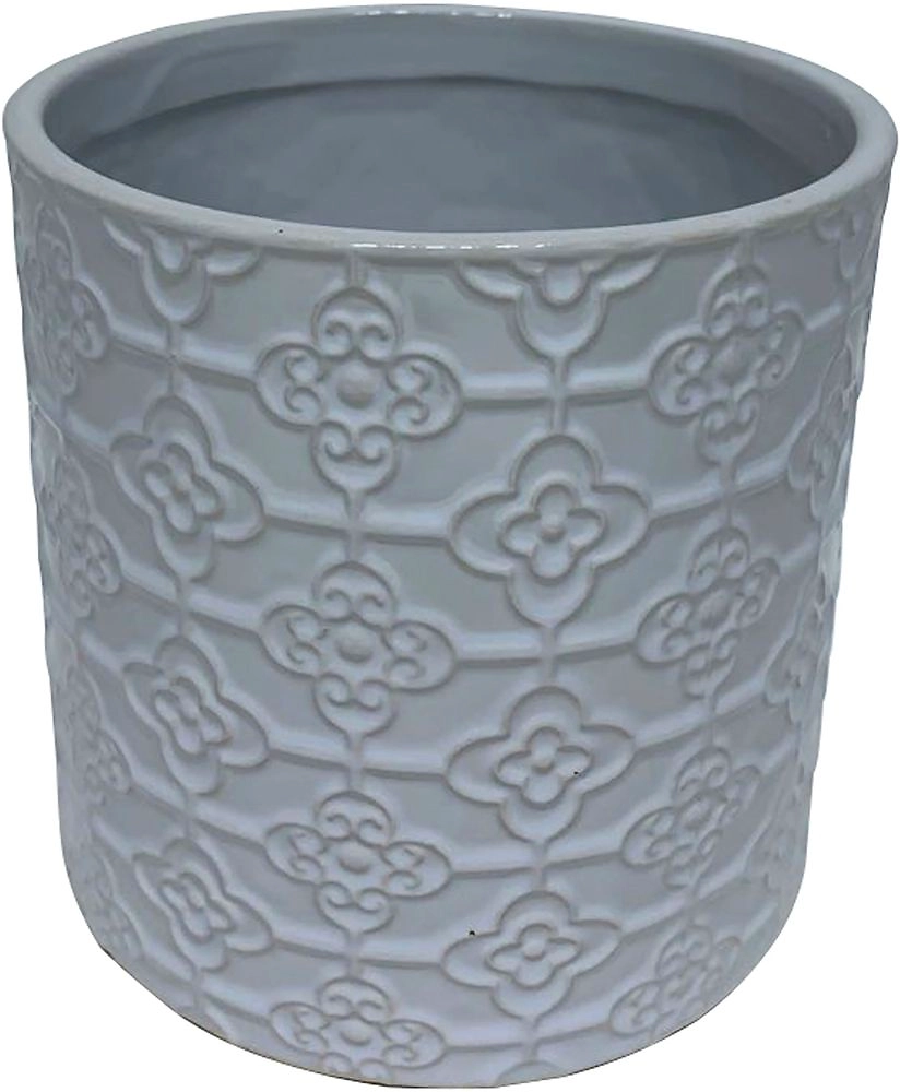 Горшок керамика "Глазурь" белый D13 H13