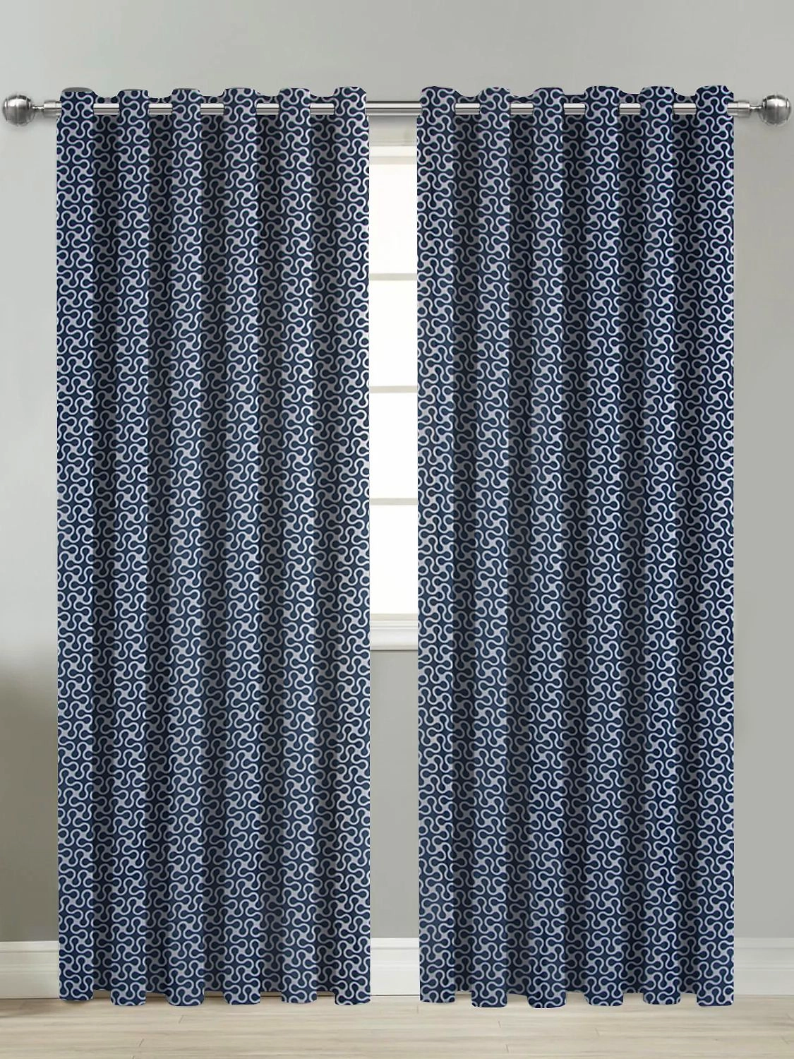 Штора портьетная Belezza SPINNER 140x280 см синяя 