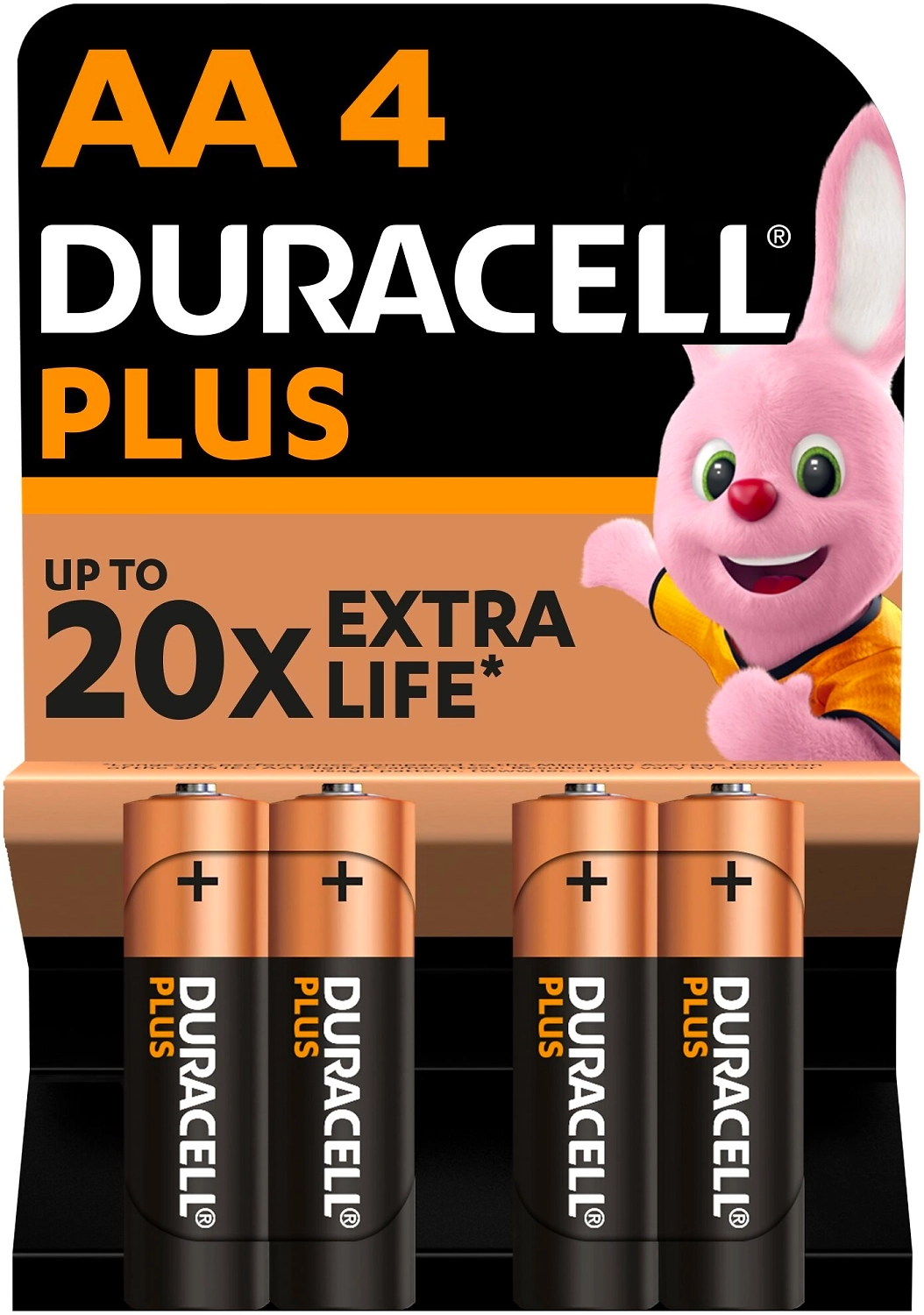Элемент питания AA DURACELL PLUS 4 шт
