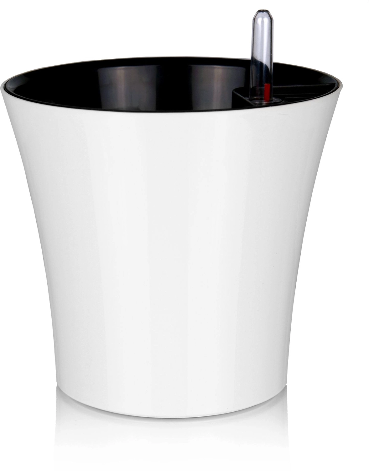 Горшок пластиковый автополив белый D19 H21