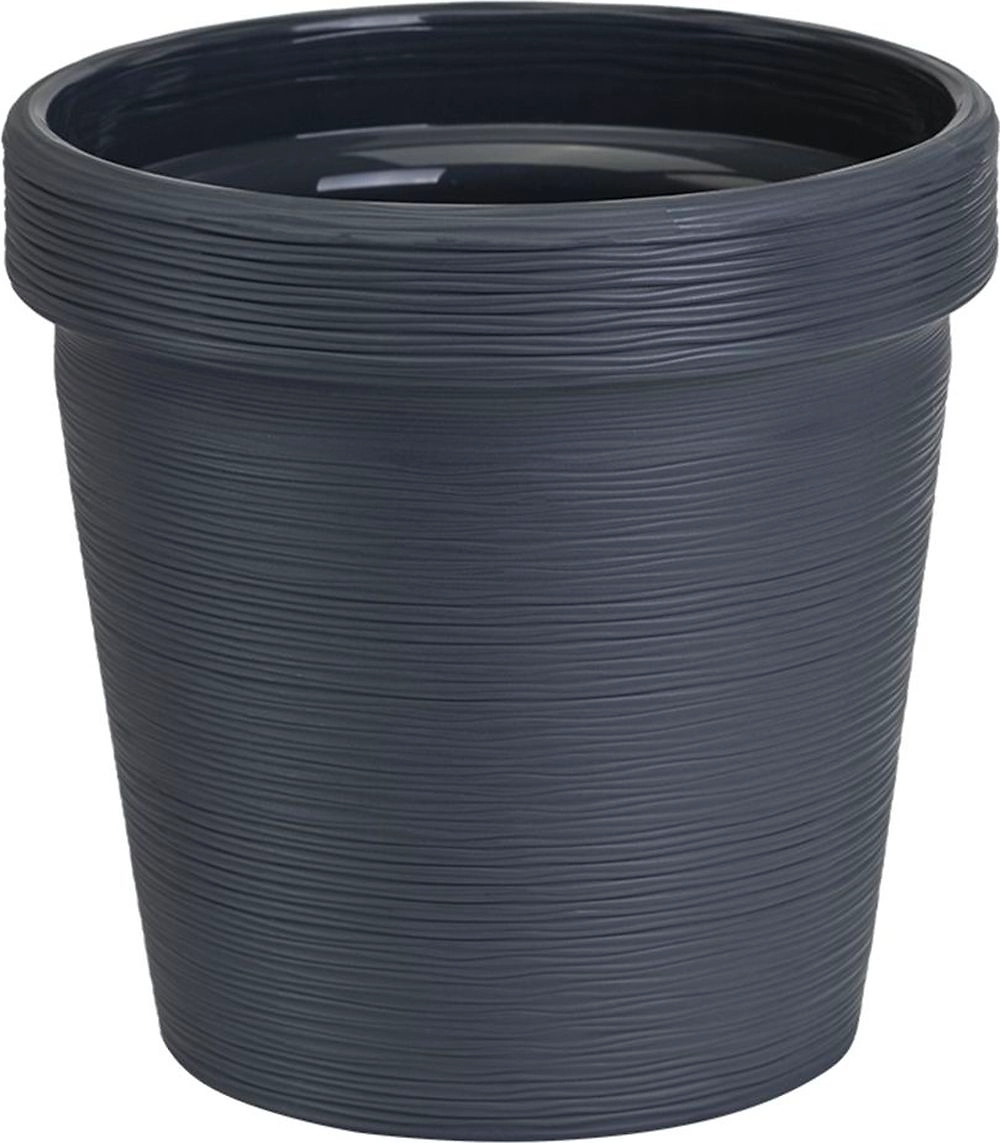 Кашпо со встроенным дренажем ТЕРРА антрацит D13 H12,8