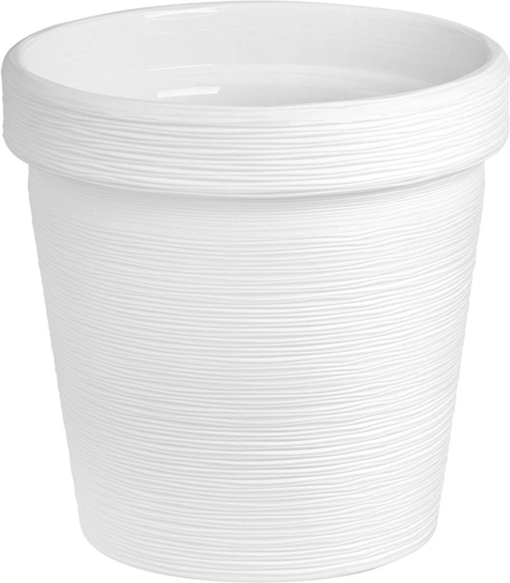 Кашпо со встроенным дренажем ТЕРРА белый D19 H18,7