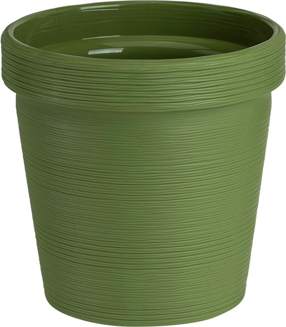 Кашпо со встроенным дренажем ТЕРРА оливковый D19 H18,7