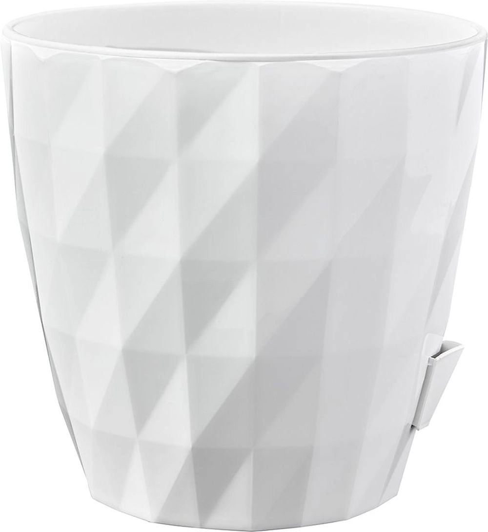 Кашпо со встроенным дренажем СОЛО"RUBY" белый D16,5 H16