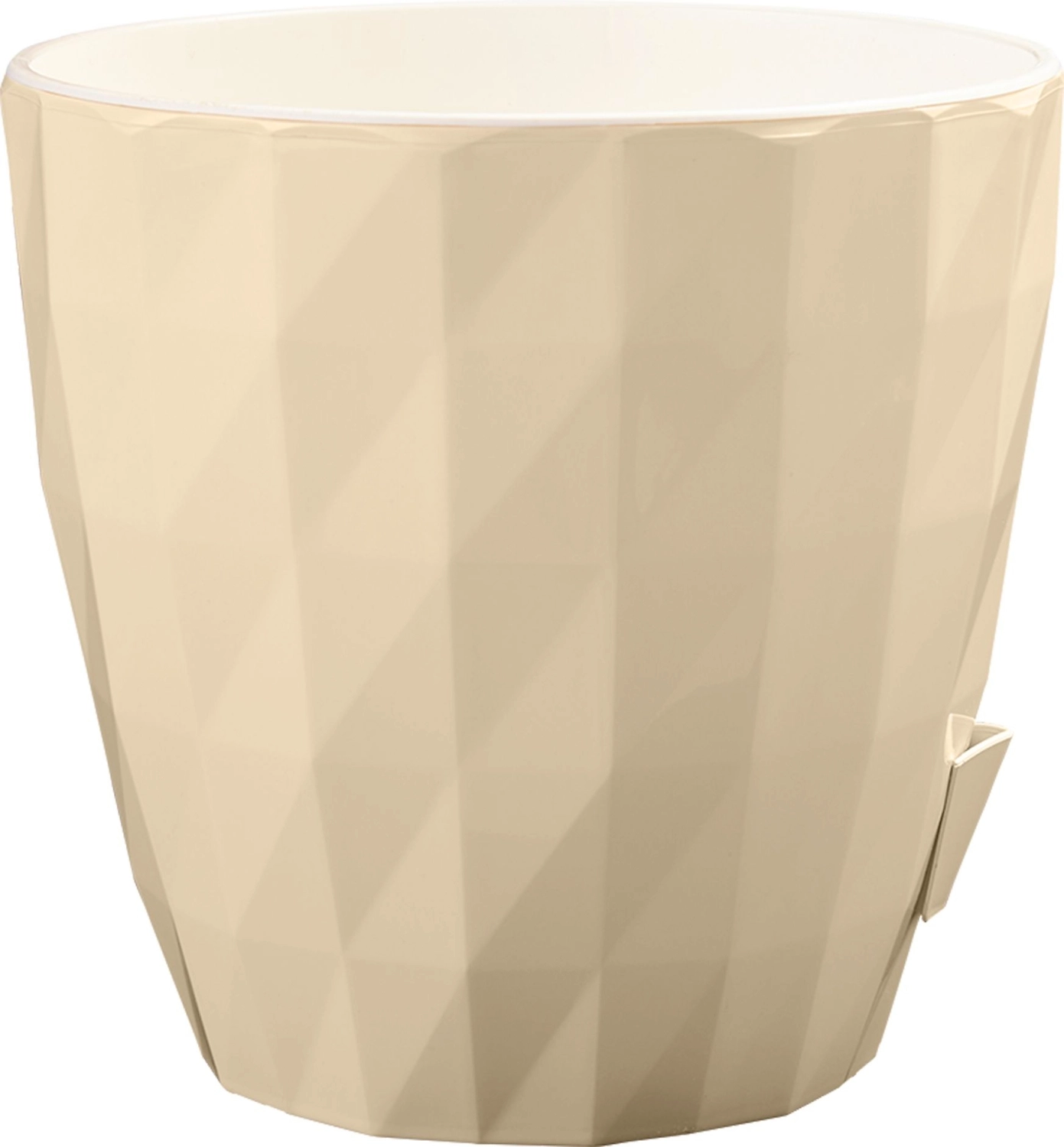 Кашпо со встроенным дренажем СОЛО"RUBY" кремовый D16,5 H16