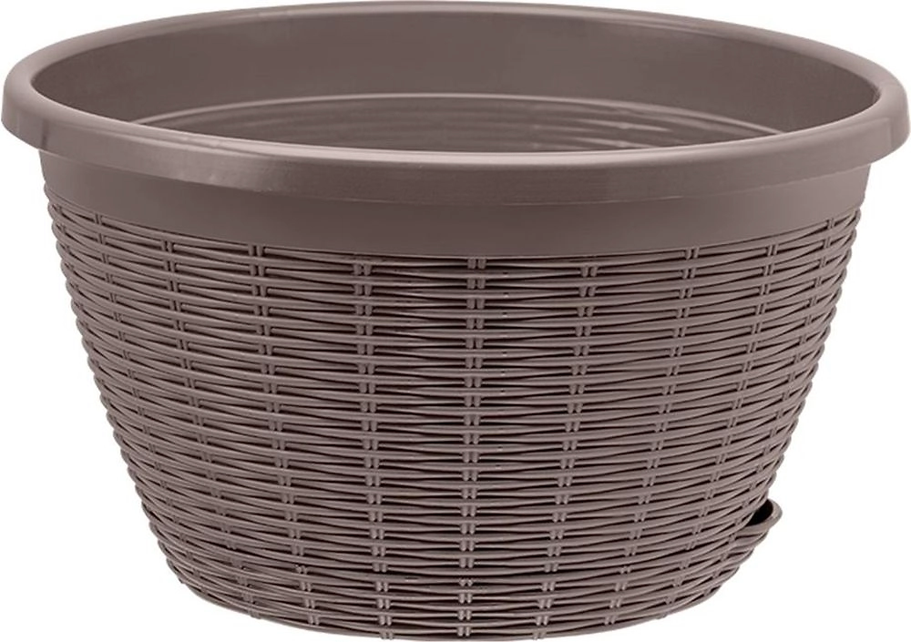 Кашпо с поддоном ПОДВЕСНОЕ мокко D27 H16