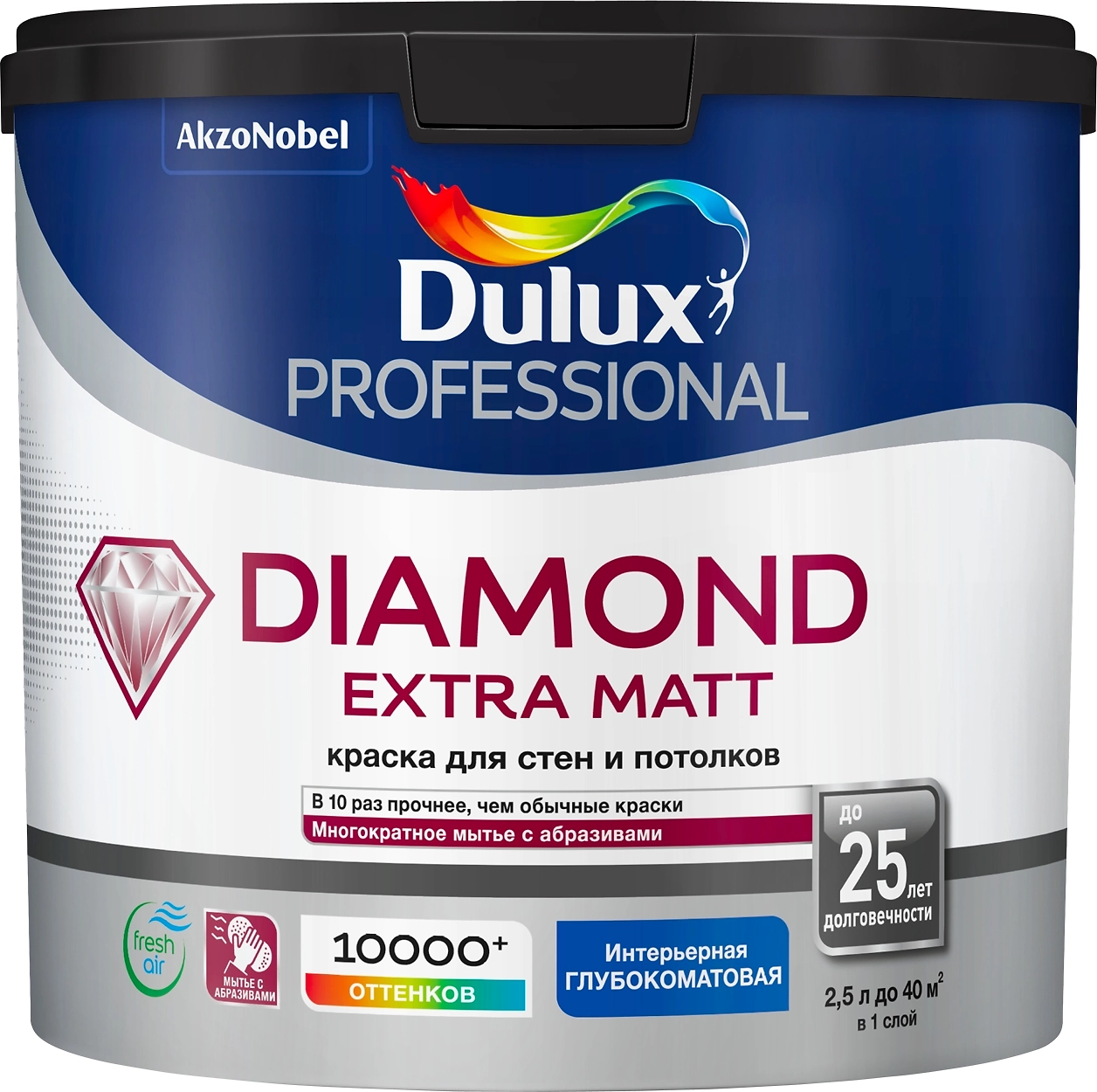 Краска интерьерная DULUX DIAMOND EM 2.5 л