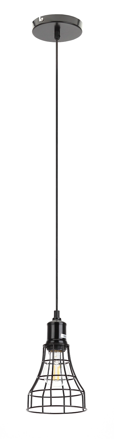 Подвес ЭРА PL10 BK металл E27 60 Вт черный