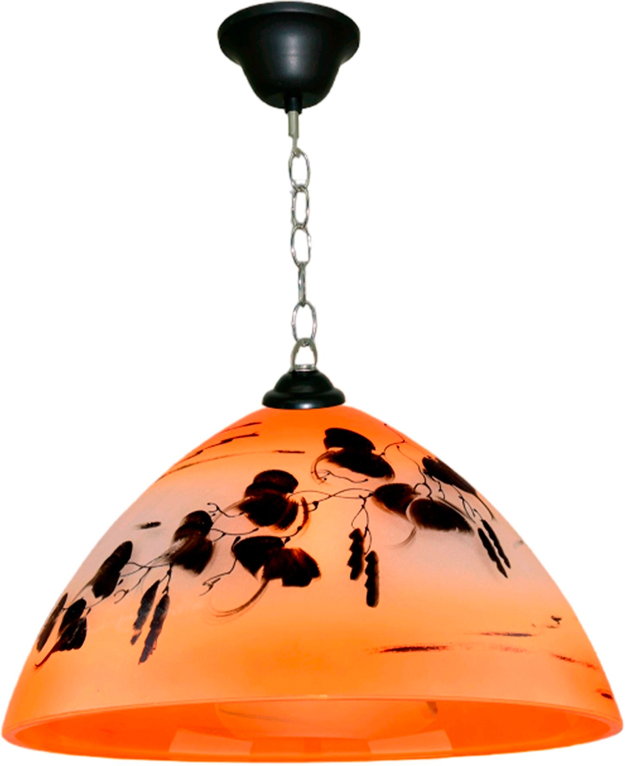 Подвес потолочный 1xE27x60 Вт стекло оранжевый 30x30x20 см