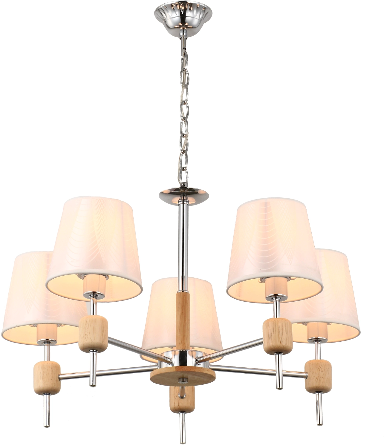 Люстра потолочная E14x5x40 Вт хром 64x64x95 см