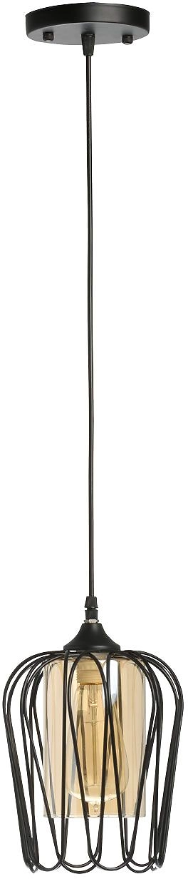 Люстра СОЛО 1хE27х40 Вт черная 90х90х17 см