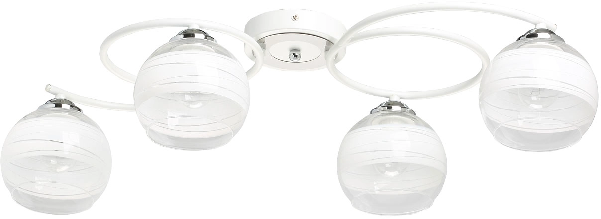 Люстра ГРАЦИЯ 4хE27х60 Вт белый хром 68х33х18 см