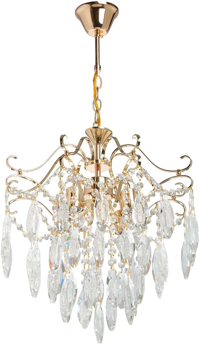 Люстра БРИЗ 4хE27х60 Вт черное золото 71х71х41 см