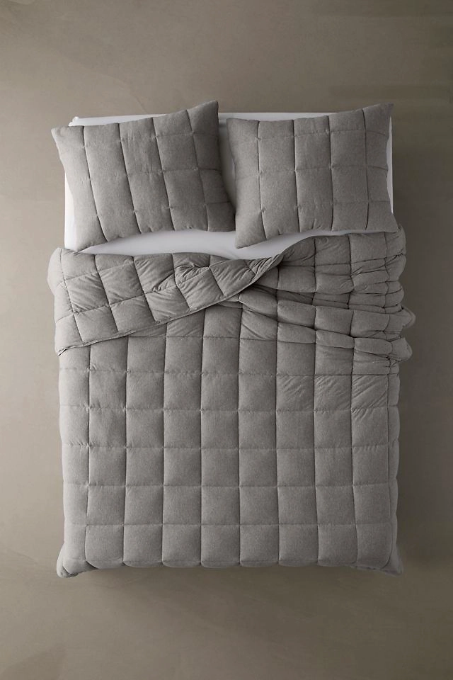 Покрывало стеганное лебяжий пух серое 220х200 см