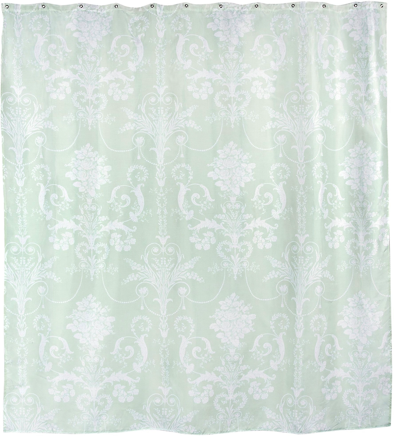 Штора для ванной комнаты WESS Oxford 180х200 см зеленый белый