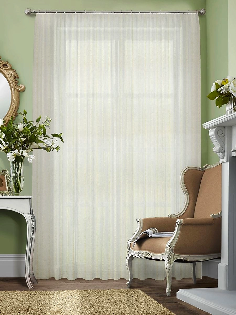 Штора тюлевая Верти бежевая 300х270 см