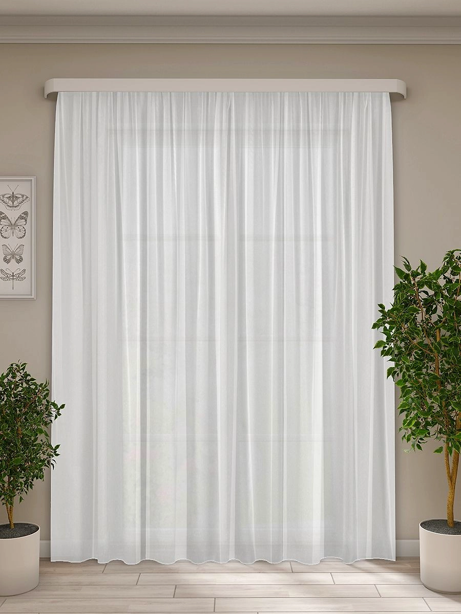 Штора тюлевая Классика белая 300х270 см