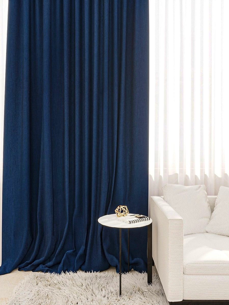 Штора Blackout belezza синяя 140x270 см