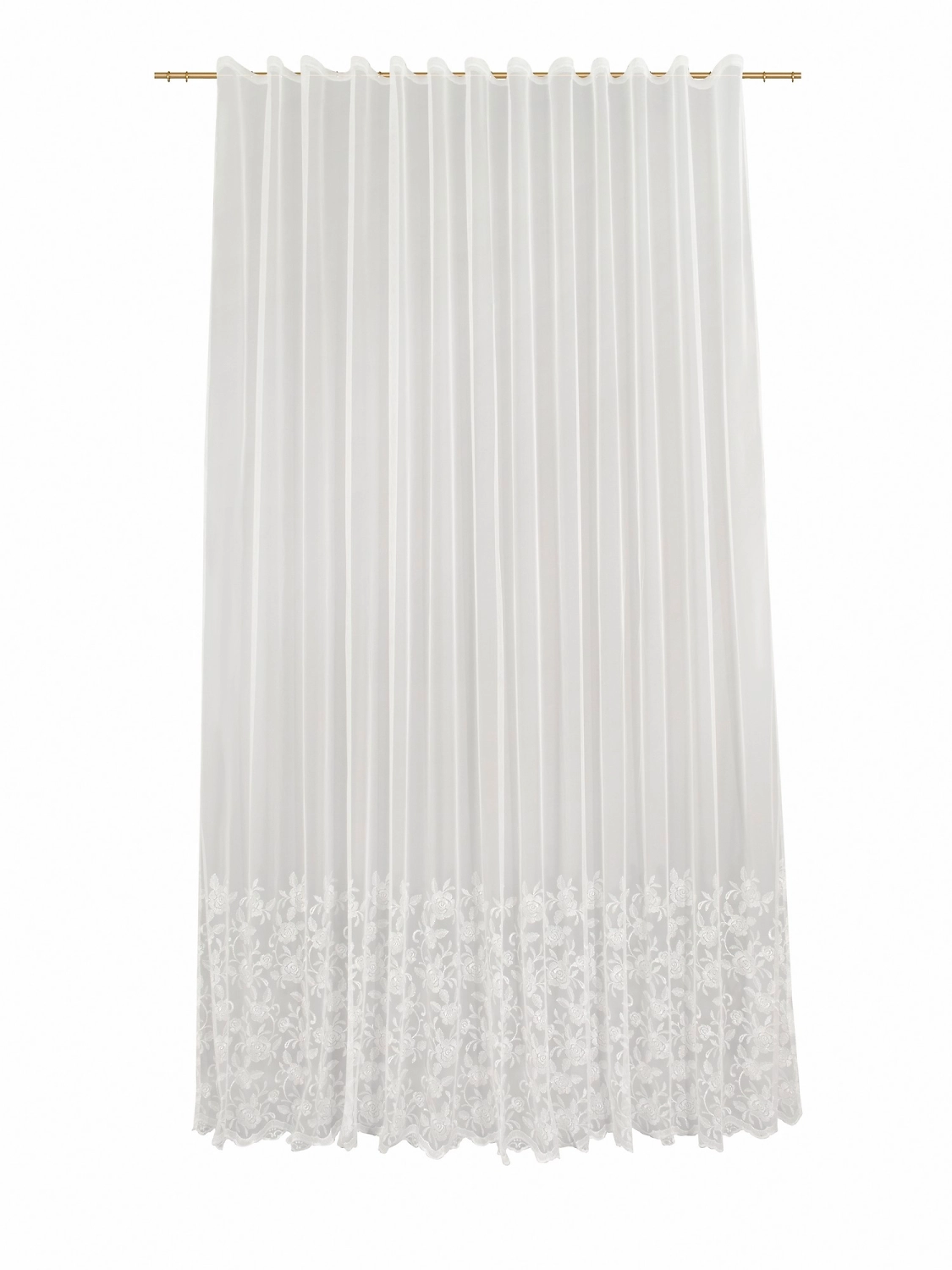 Штора тюль Вышивка бежевая 300х280 см