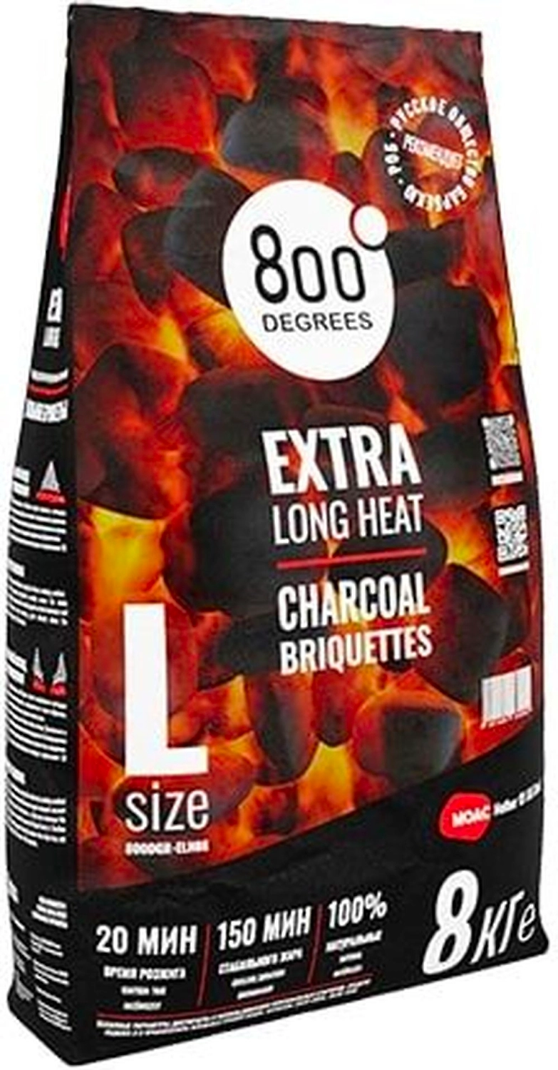 Уголь Брикеты 800 Degrees size L 8 кг