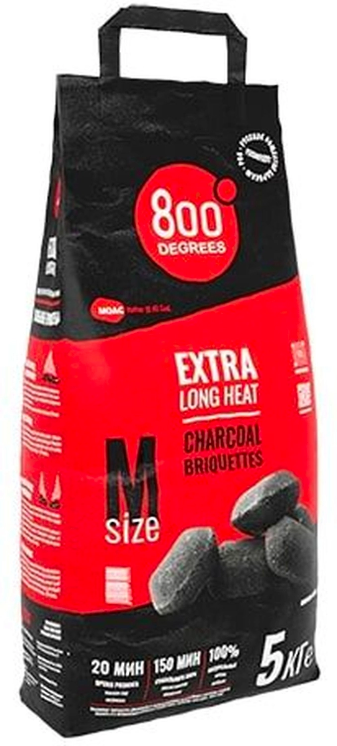 Уголь Брикеты 800 Degrees size M 5 кг