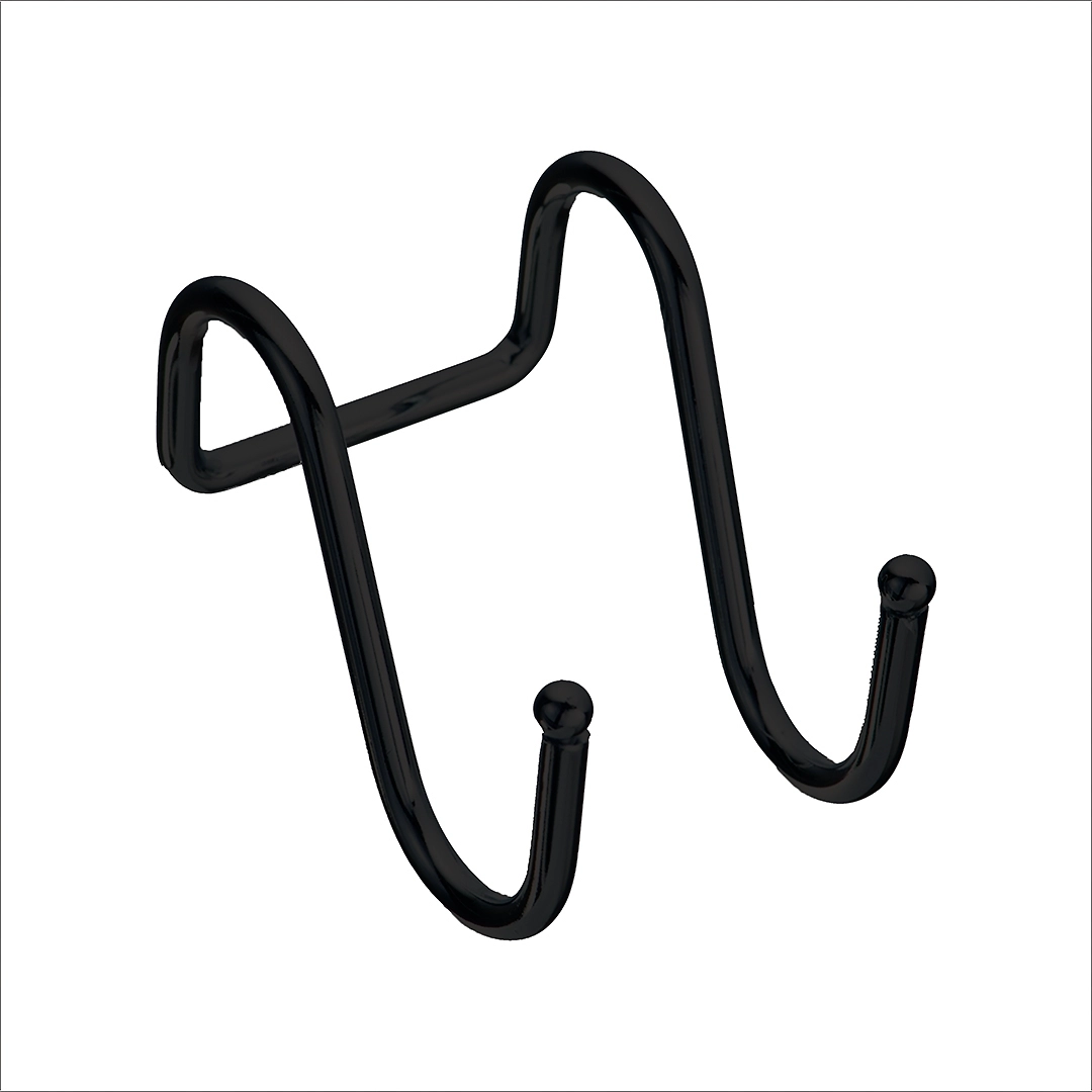 Крючок на рейлинг двойной LEMAX черный 75х65х50 мм