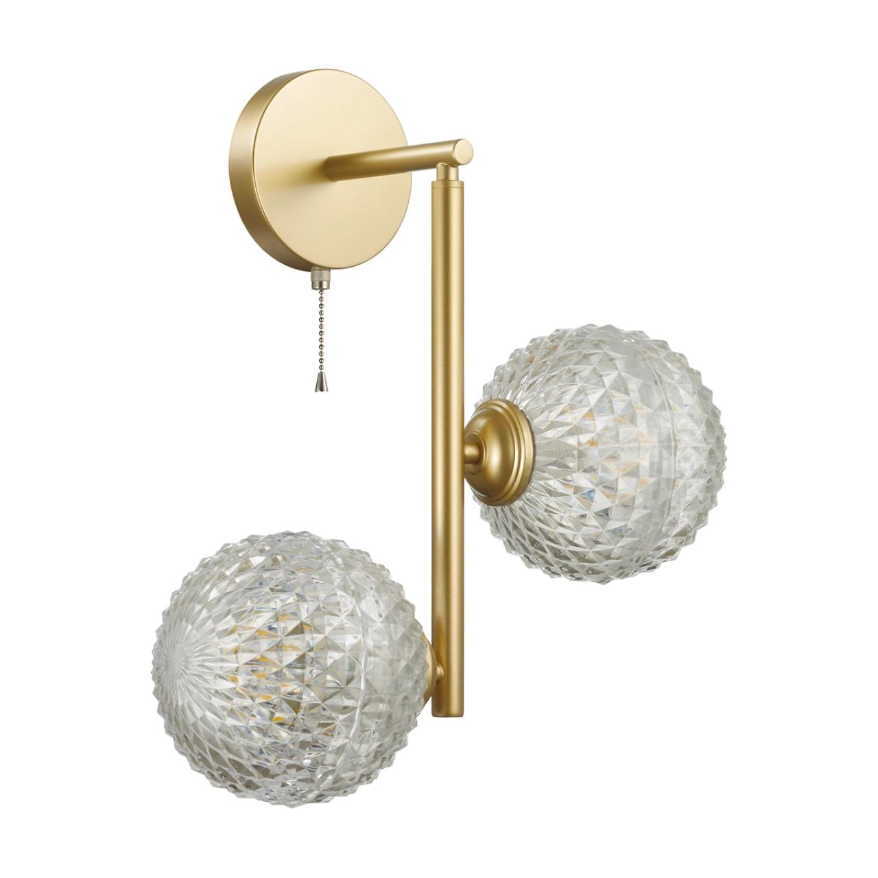 Бра настенное Lumion Geneva 2xE27 40 Вт 20,5x36x43 см, золотистый