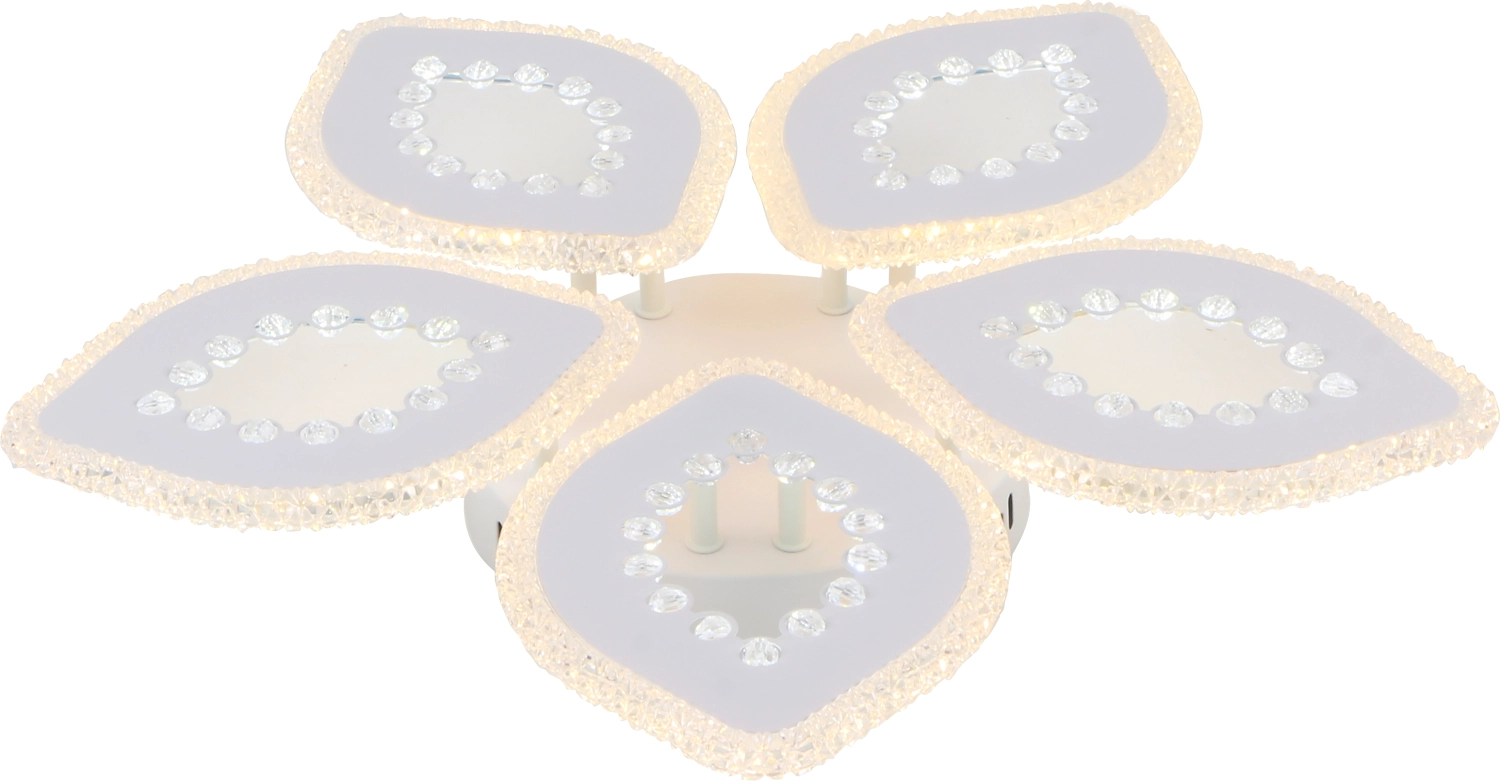 Люстра ESCADA 5хLEDх88 Вт белая 51х51х7,5 см