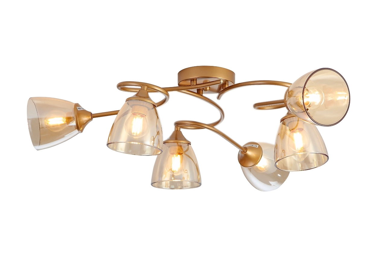 Люстра ESCADA 6хE27х60 Вт шампань 73х73х23 см