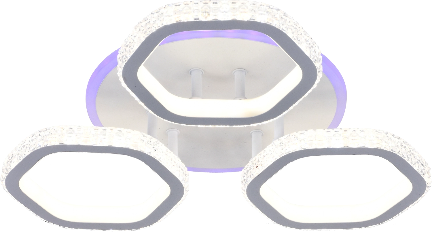 Люстра ESCADA LED 3х75+6,5 Вт белая 43х43,5х9 см