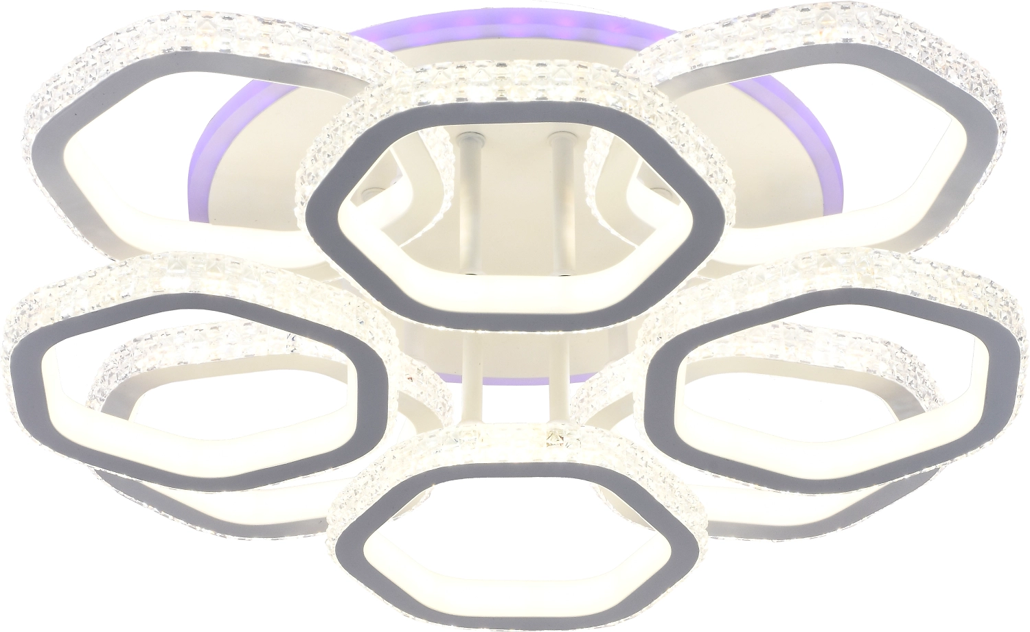 Люстра ESCADA LED 8х201+8 Вт белая 49х49х13,5 см