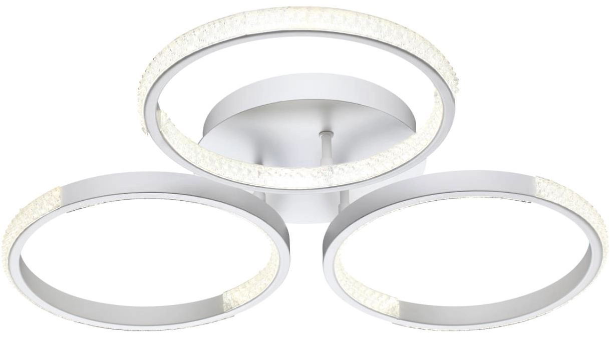 Люстра Novotech Calm LEDx65 Вт 52x52x9 см, белый