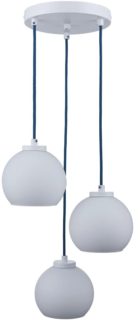 Подвес зеленый провод 3хЕ27х75 Вт белый 112x23 см