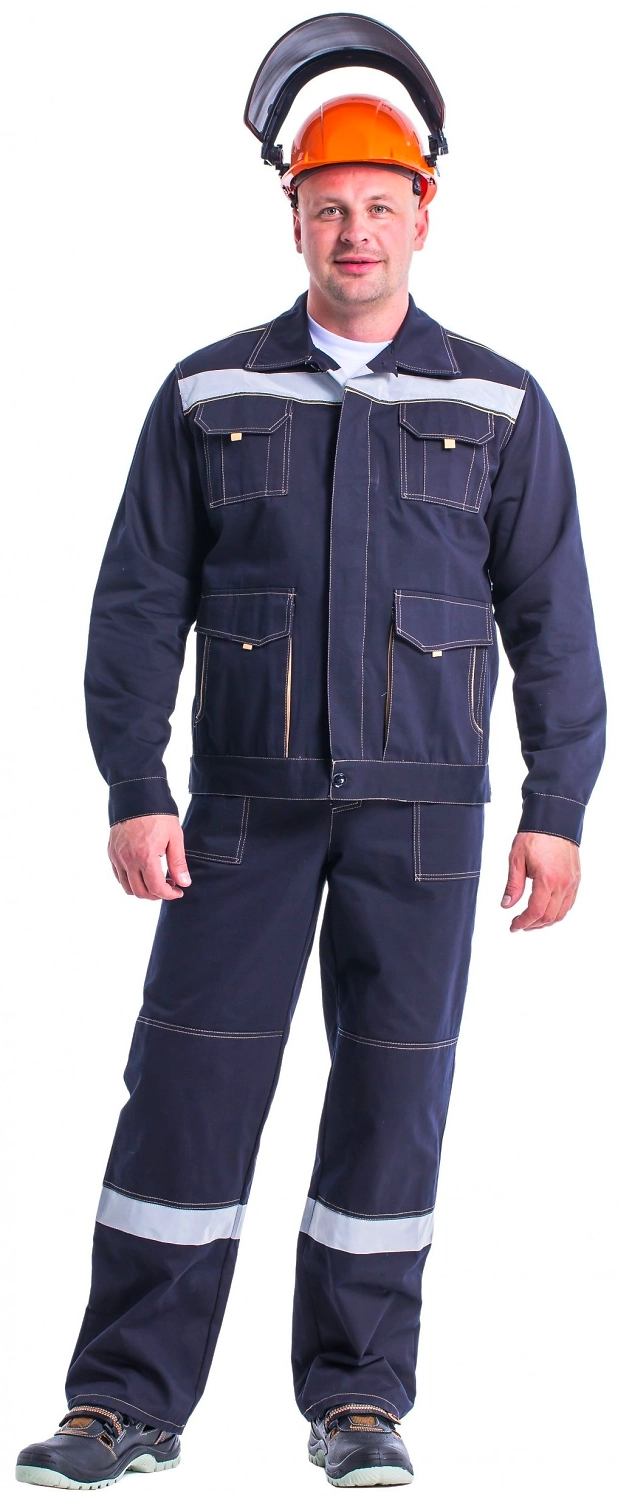 Костюм мужской ТРОЯ темно-синий 52-54/3-4 размер