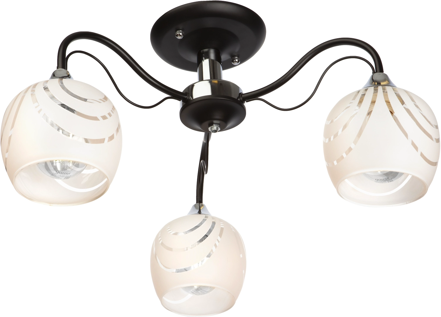 Люстра потолочная E27x3x60 Вт венге/хром 56x56x26 см