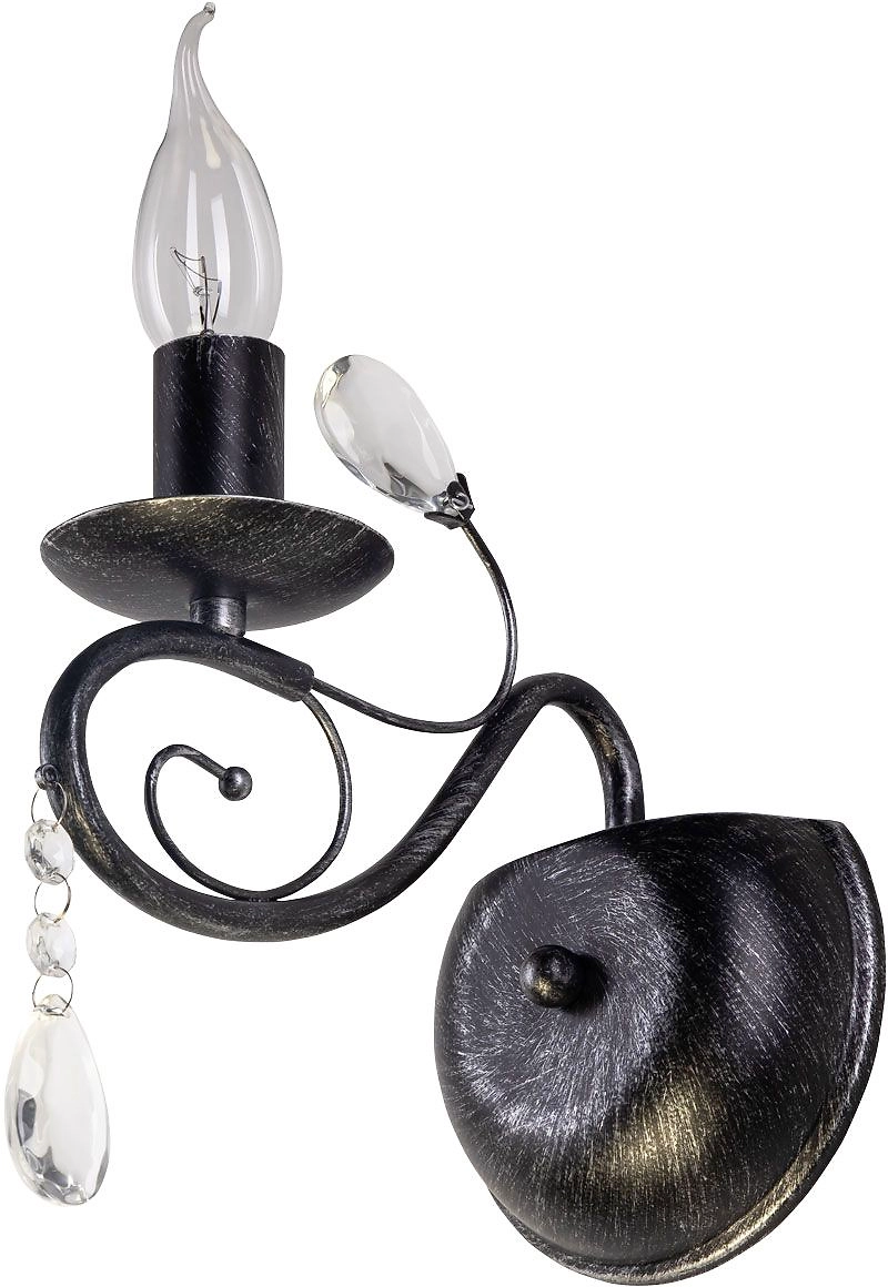 Бра настенное DE SITY 1xЕ14х60 Вт черный 23х13х23 см