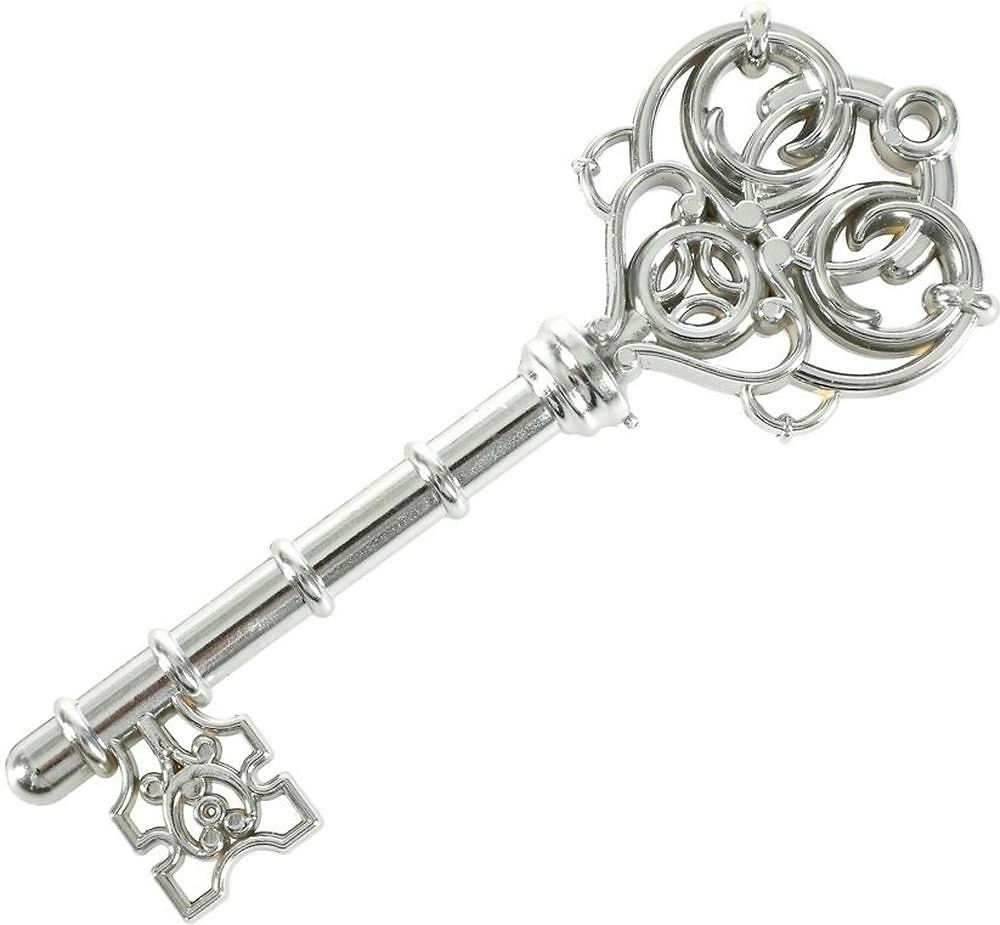 Ёлочная игрушка Ключик Key-4 серебро 60x150x10 мм