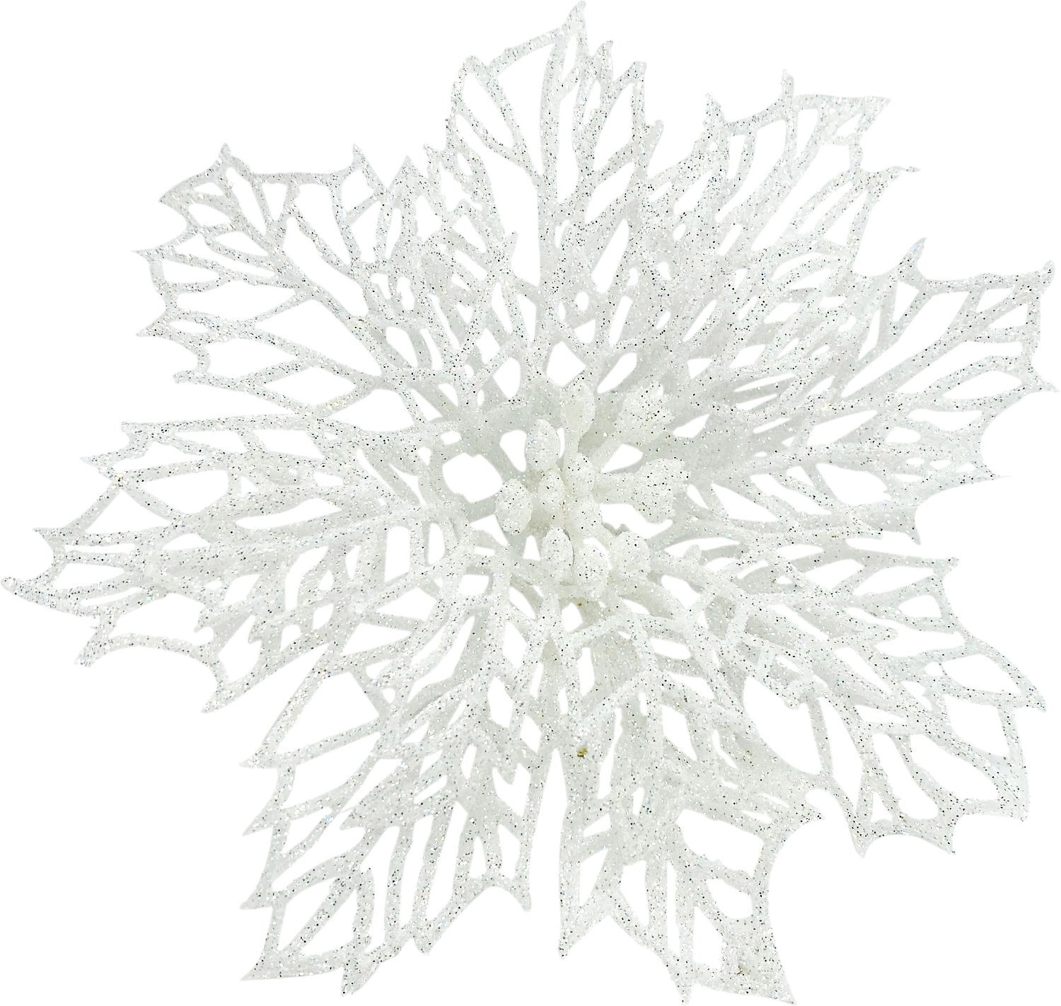 Ёлочная игрушка FLOWER 2-0 паутинка белый 120x120x40 мм