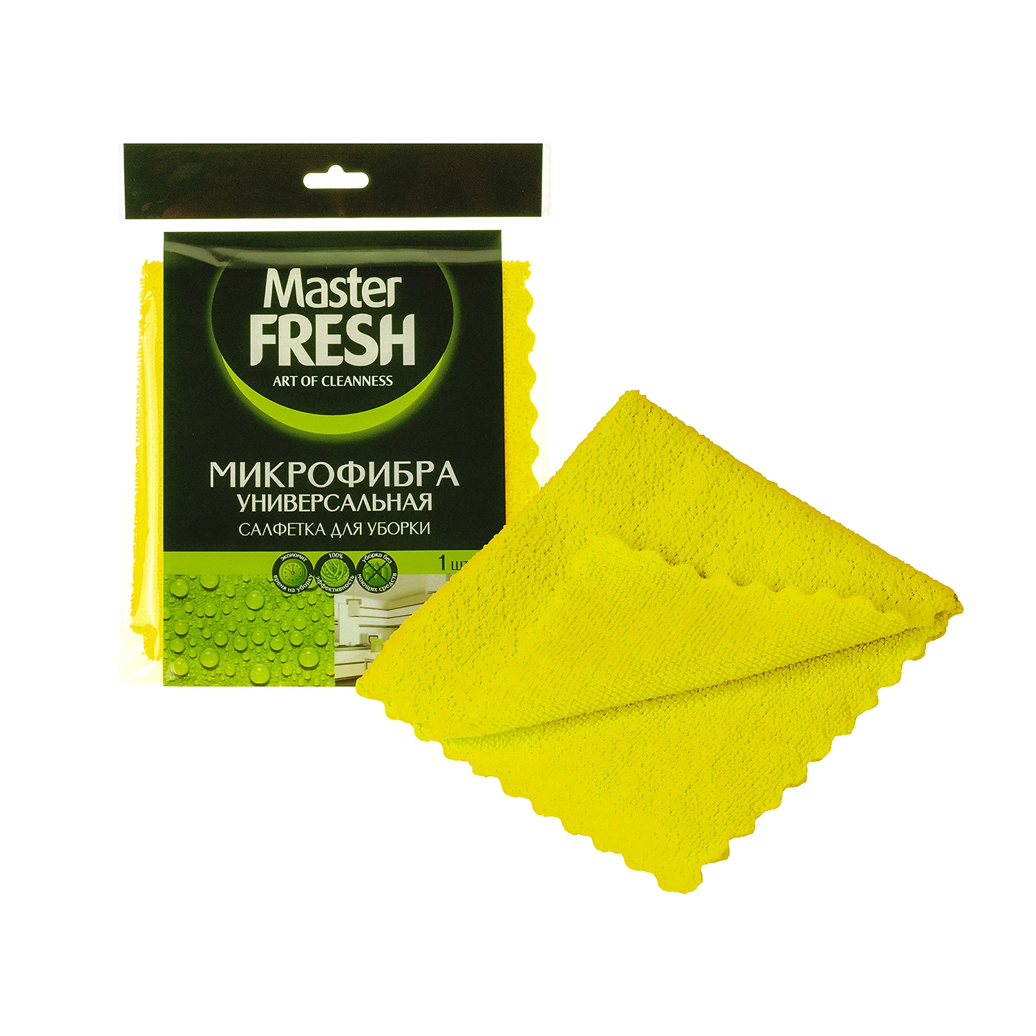 Салфетка для уборки Mr. Fresh из микрофибры 30х30 см, 1 шт.