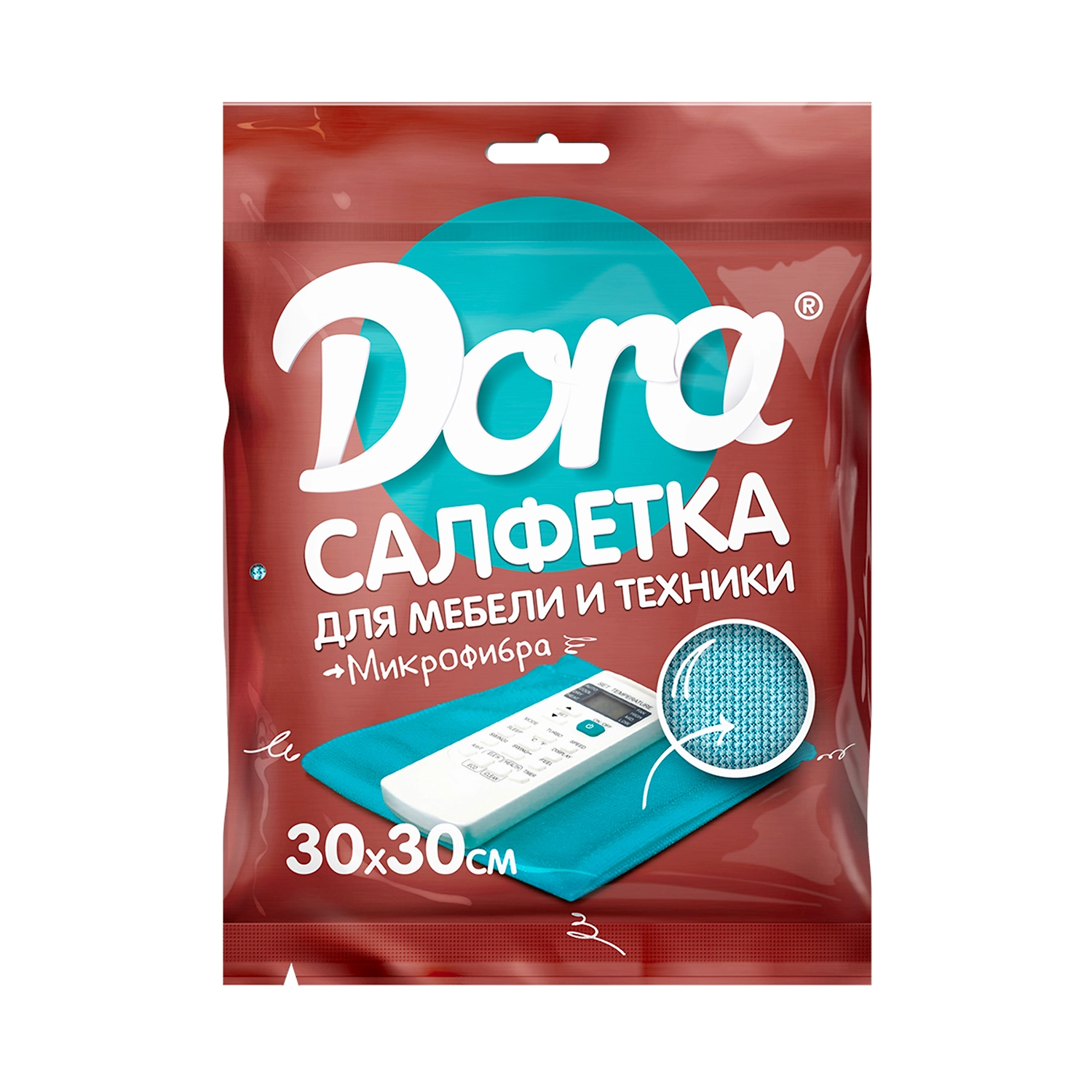 Салфетка Dora для мебели и бытовой техники из микрофибры, 1 шт