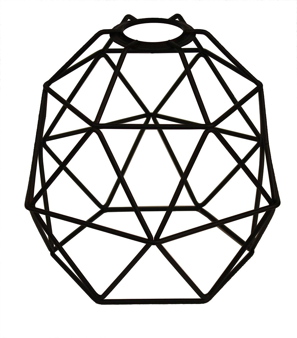 Абажур 33 Идеи металлический черный 20x18 см