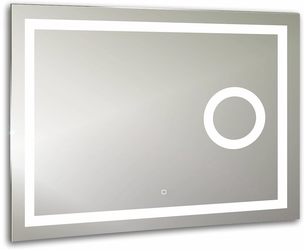 Зеркало Оптима SILVER MIRROR с линзой 90х70 см