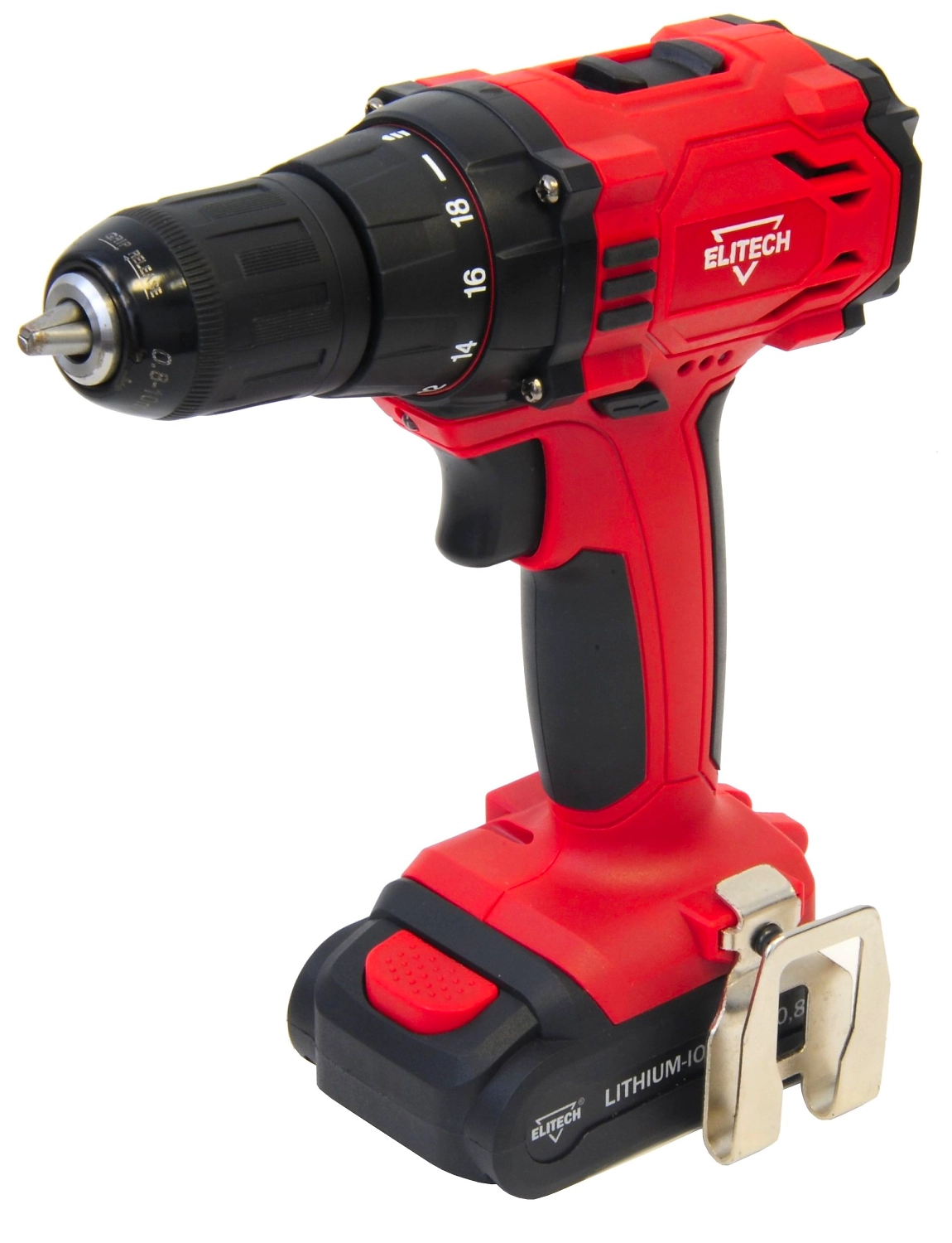 Дрель-шуруповерт ELITECH ДА 10.8СЛK2 +2 АКБ без ЗУ (185388)