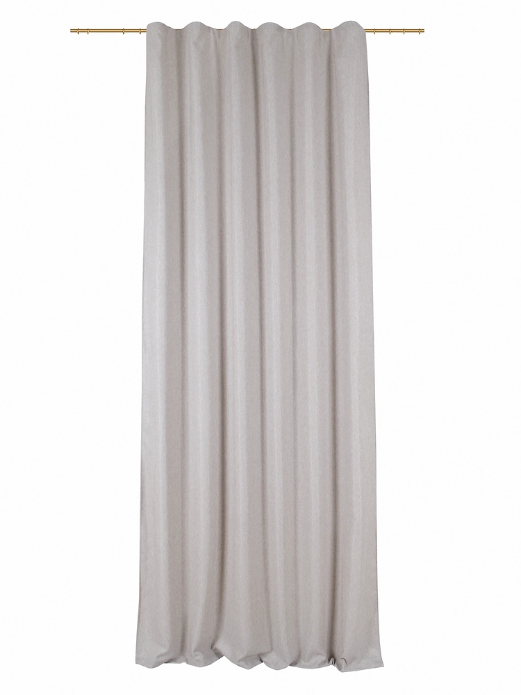 Штора готовая Miamoza рогожка с блеском 140х270 см бежевый