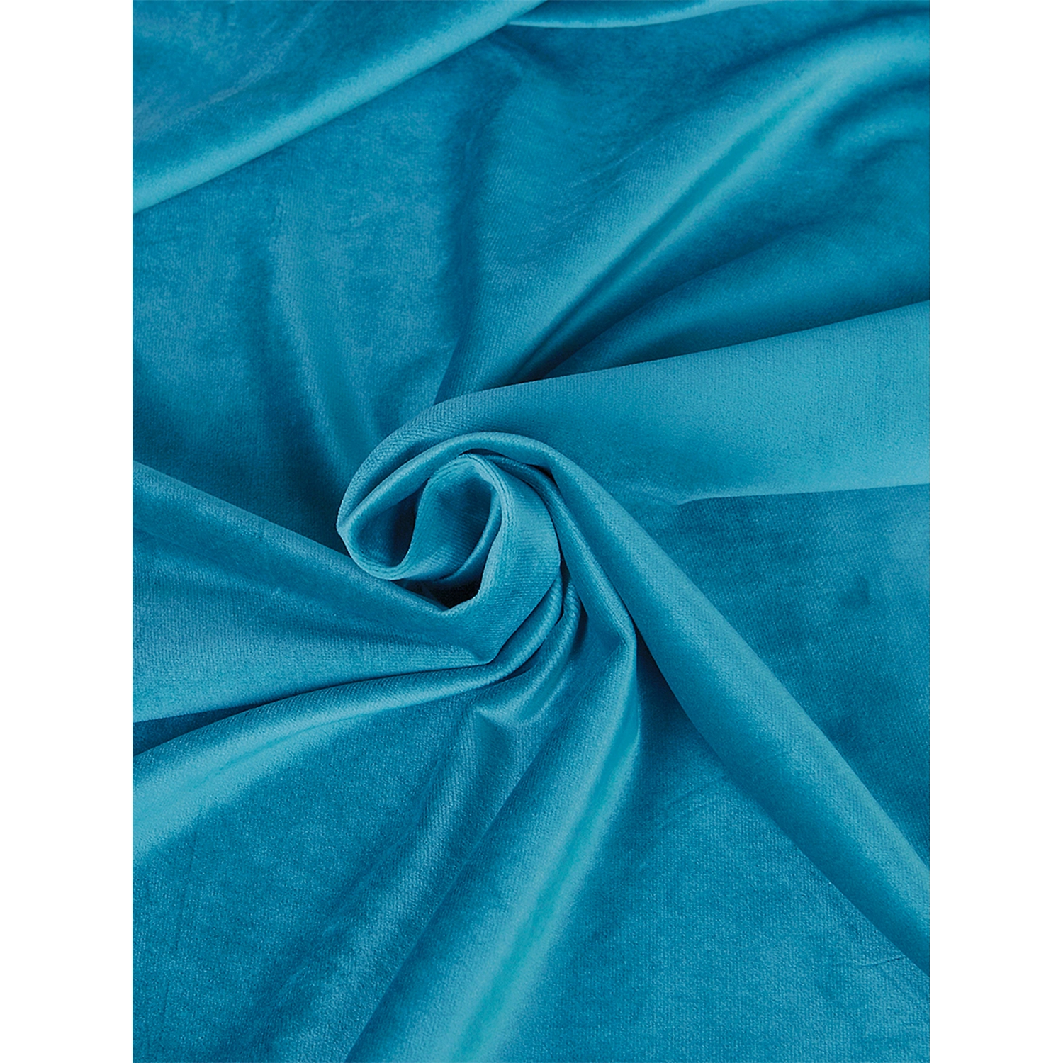 Штора готовая бархатная ТД Текстиль 802-69 200х280 см лазурный