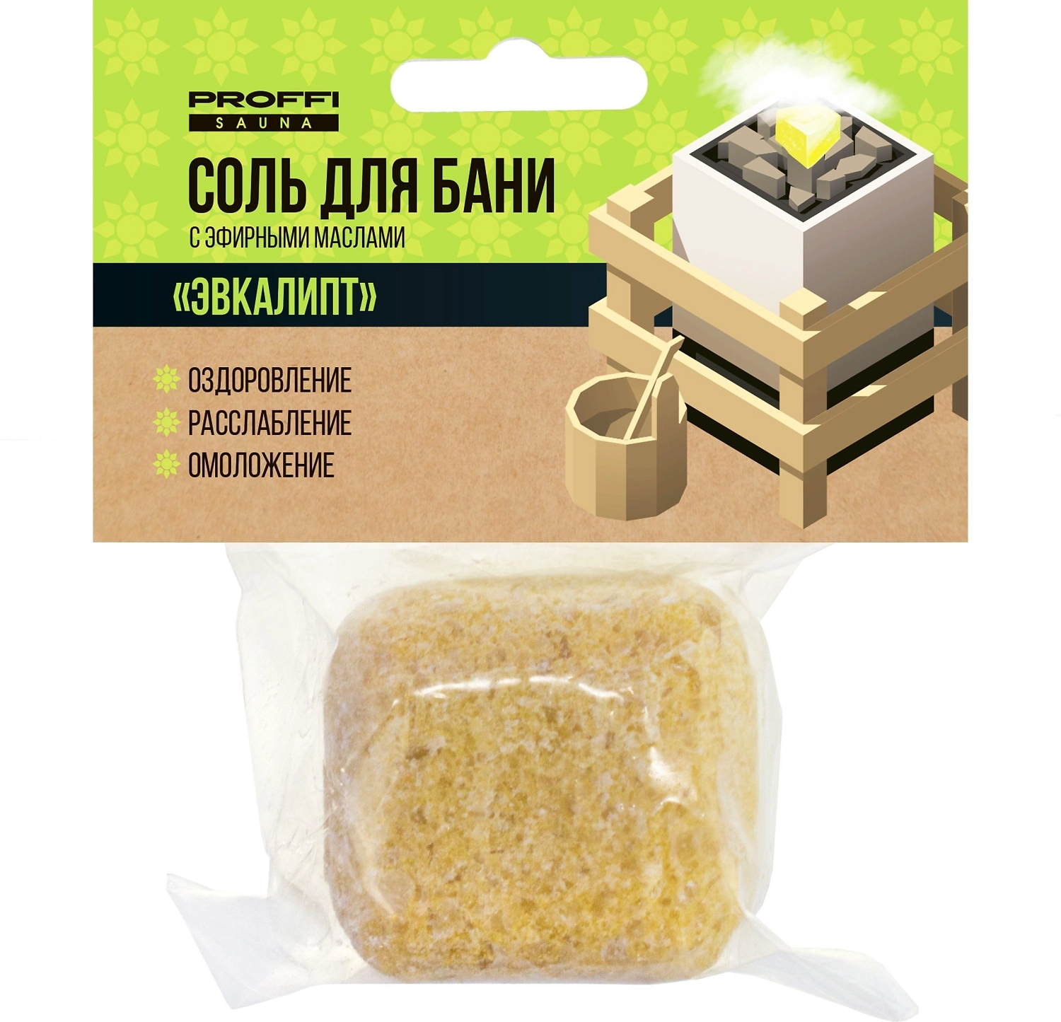 Соль для бани с маслом эвкалипта PS0853 PROFFI SAUNA