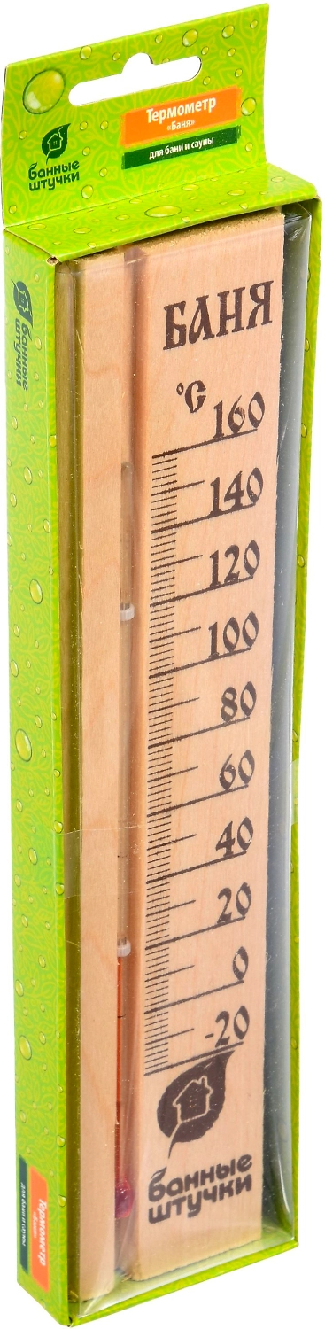 Термометр "Баня", 27х6,5х1,5 см, для бани и сауны