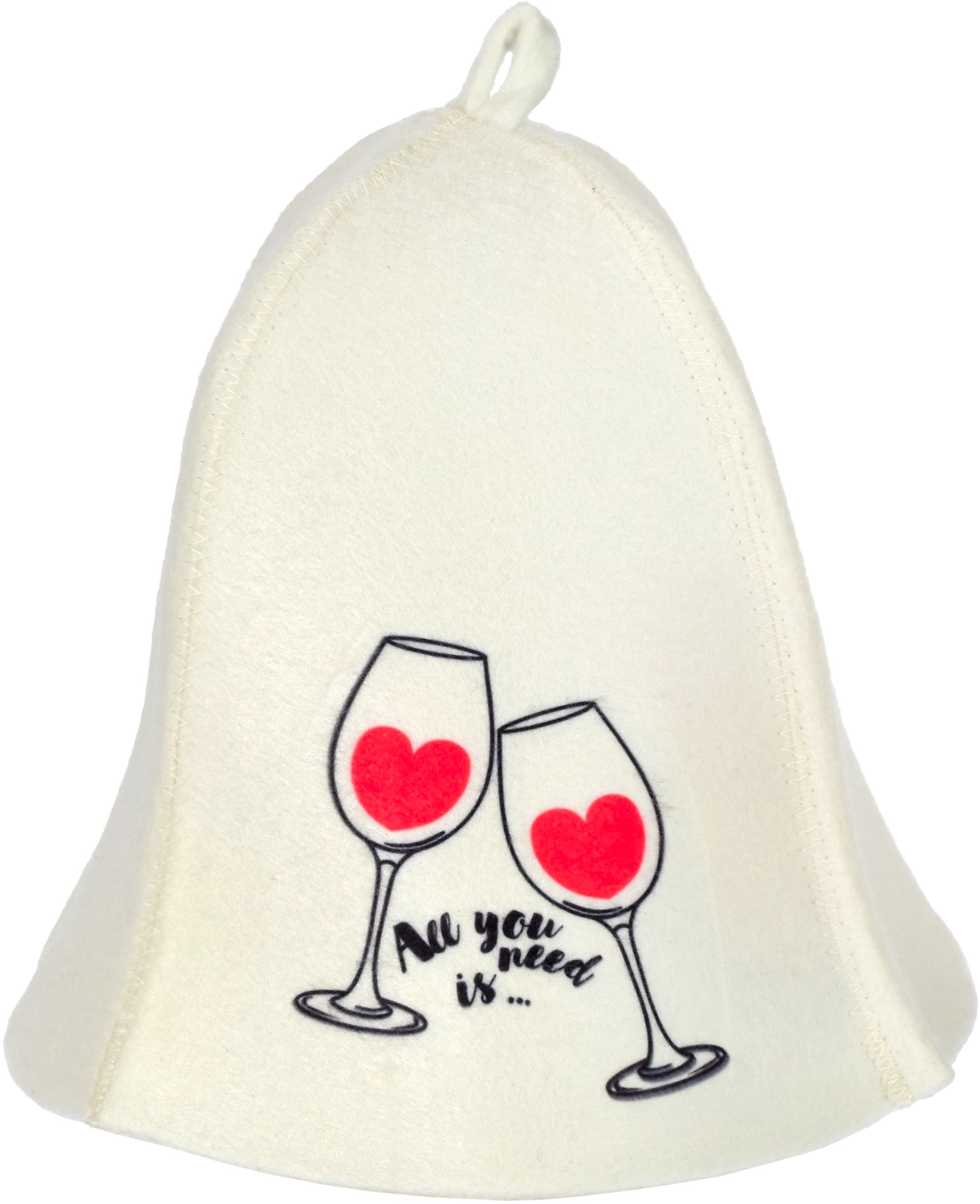 Шапка для бани и сауны «All you need is wine» "Hot Pot", войлок